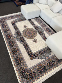 2026 Cream Luxury Traditional Rug 1200 Reeds | Stylish Rugs & Carpets
