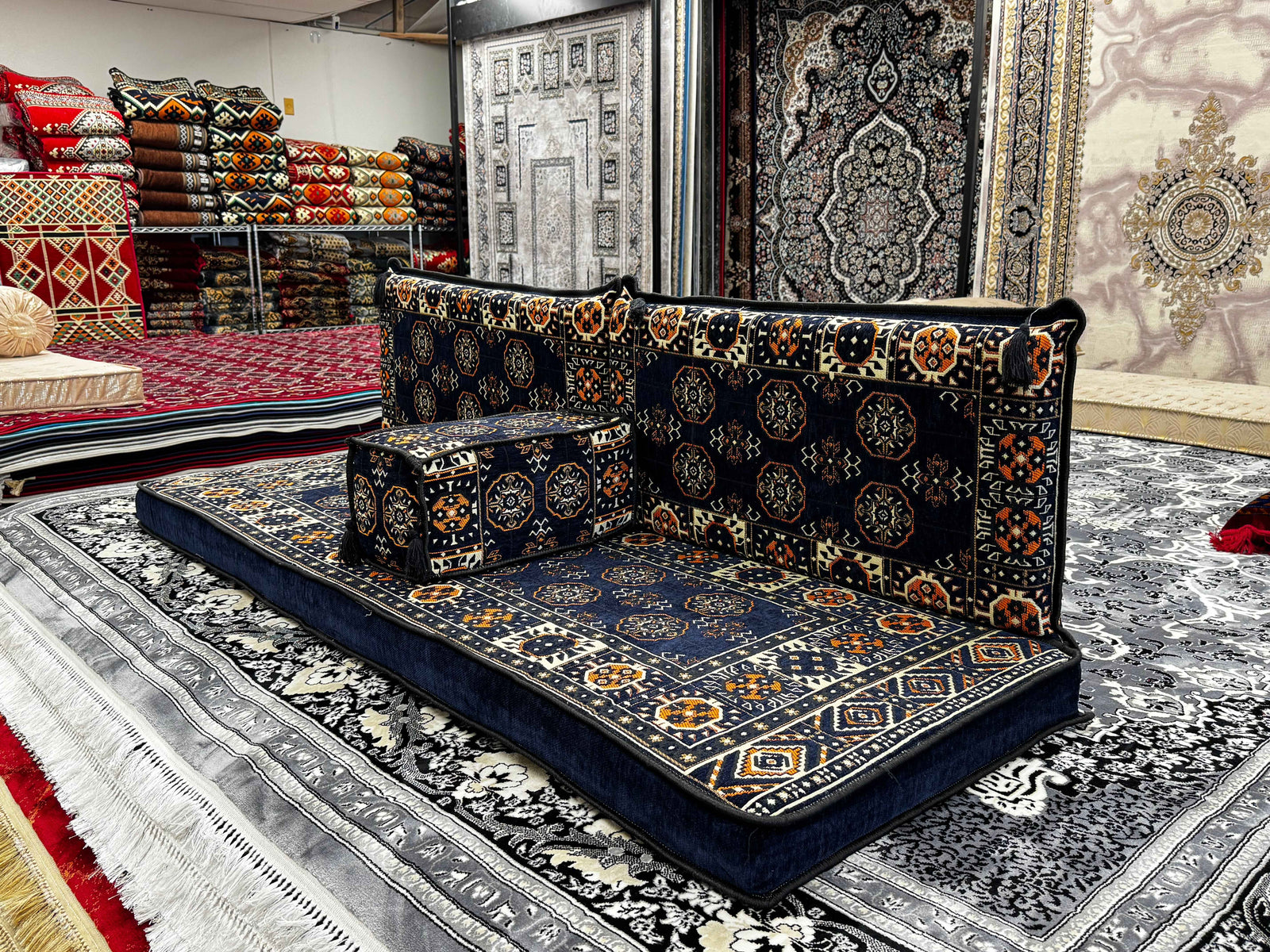 Arabic Majlis Sofa, Arabic Floor Seating, Arabic Couches, Arabic Jalsa, Balcony Floor Sofa, Arabic Living Room Furniture