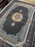 Persian Carpet Dark Gray and Gold Background | Stylish Rugs & Carpets