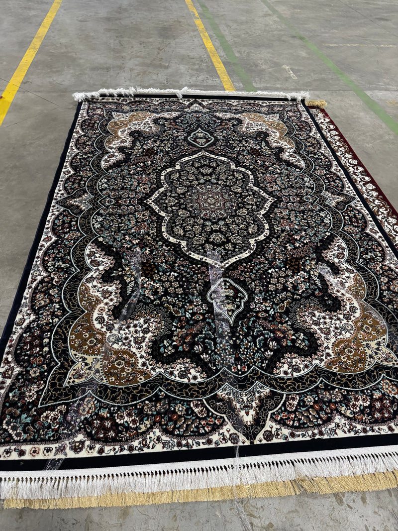 Kashan Persian Rug Navy — 1200 Reeds | Stylish Rugs & Carpets