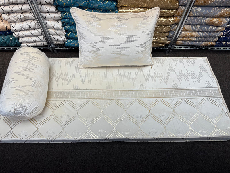 2025 Luxury Afghan Toshak Cover Cream and Gold
