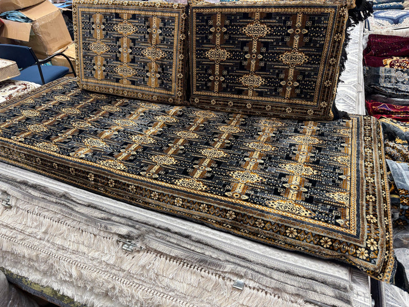 Black Gold Afghan Toshak Cover Set