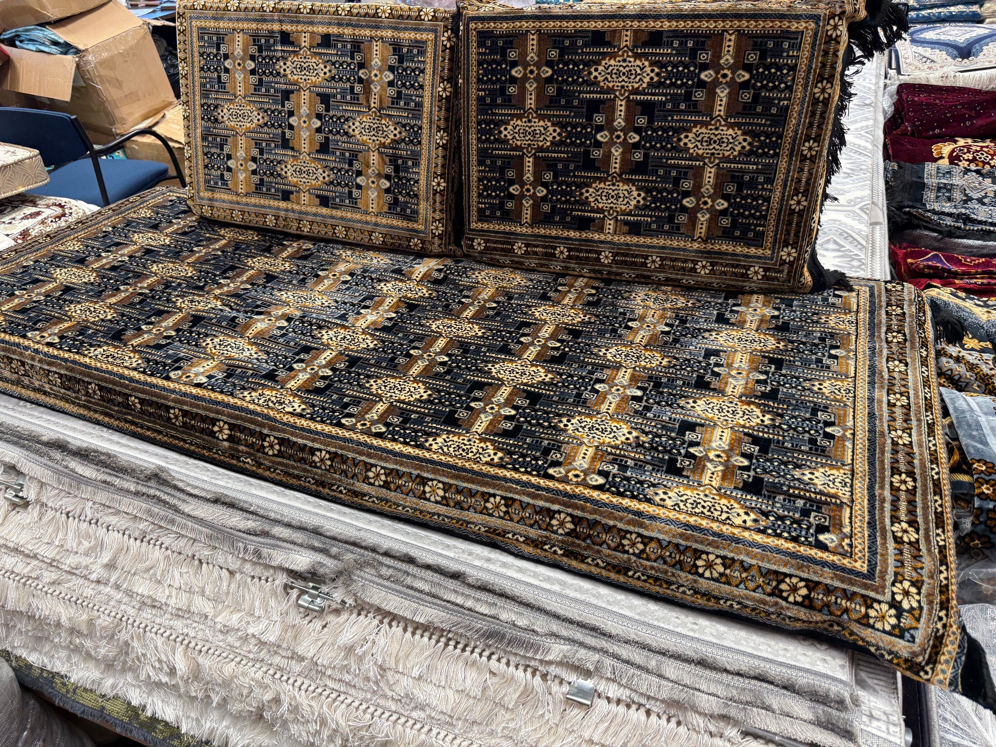 Black Gold Afghan Toshak Cover Set