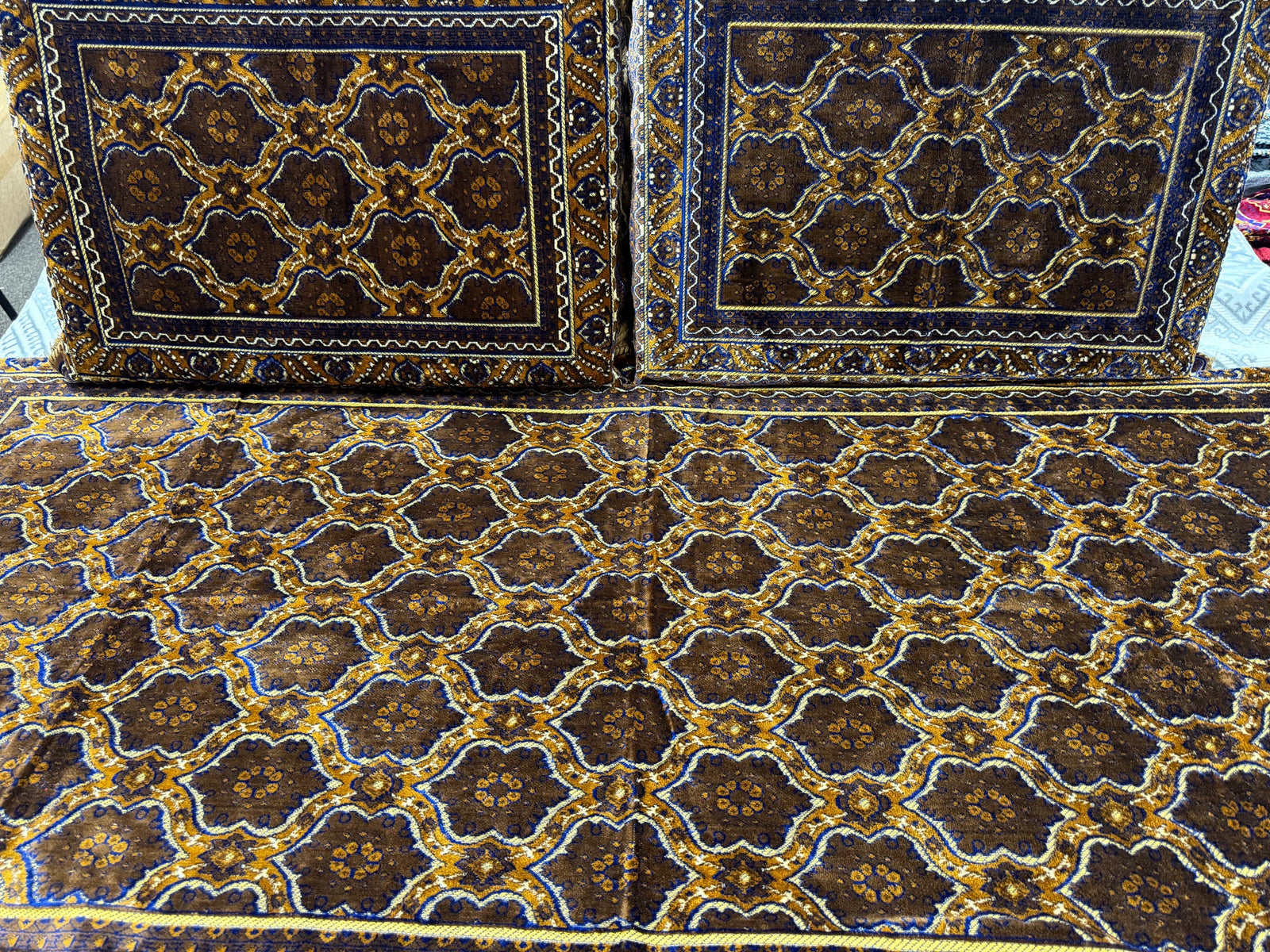 Brown Gold Traditional Afghan Toshak