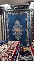 Classic Persian Carpet with Dark Blue Background | Stylish Rugs & Carpets