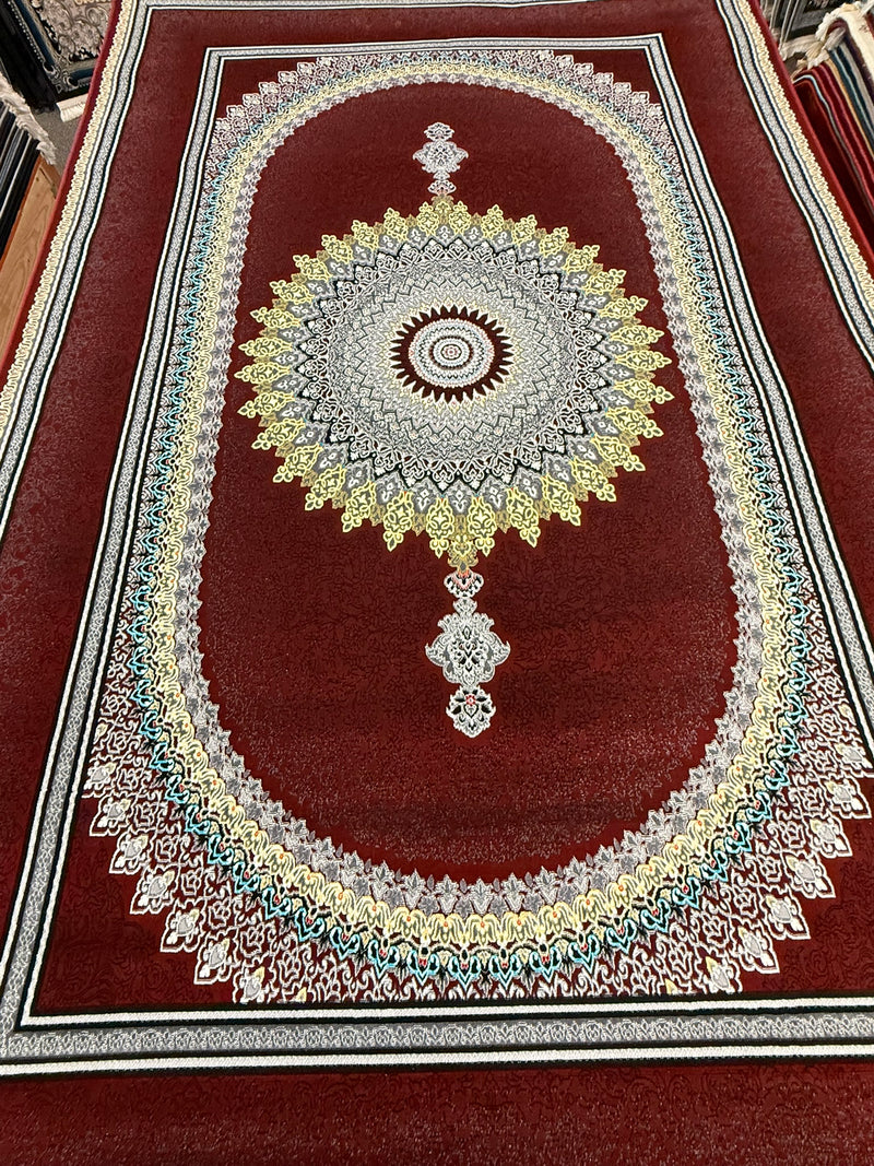 18 Lancet Live Red Sunburst Medallion Turkish Rug