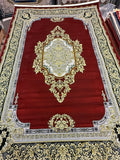Red Diamond Medallion Floral Corner Turkish Rug | Stylish Rugs
