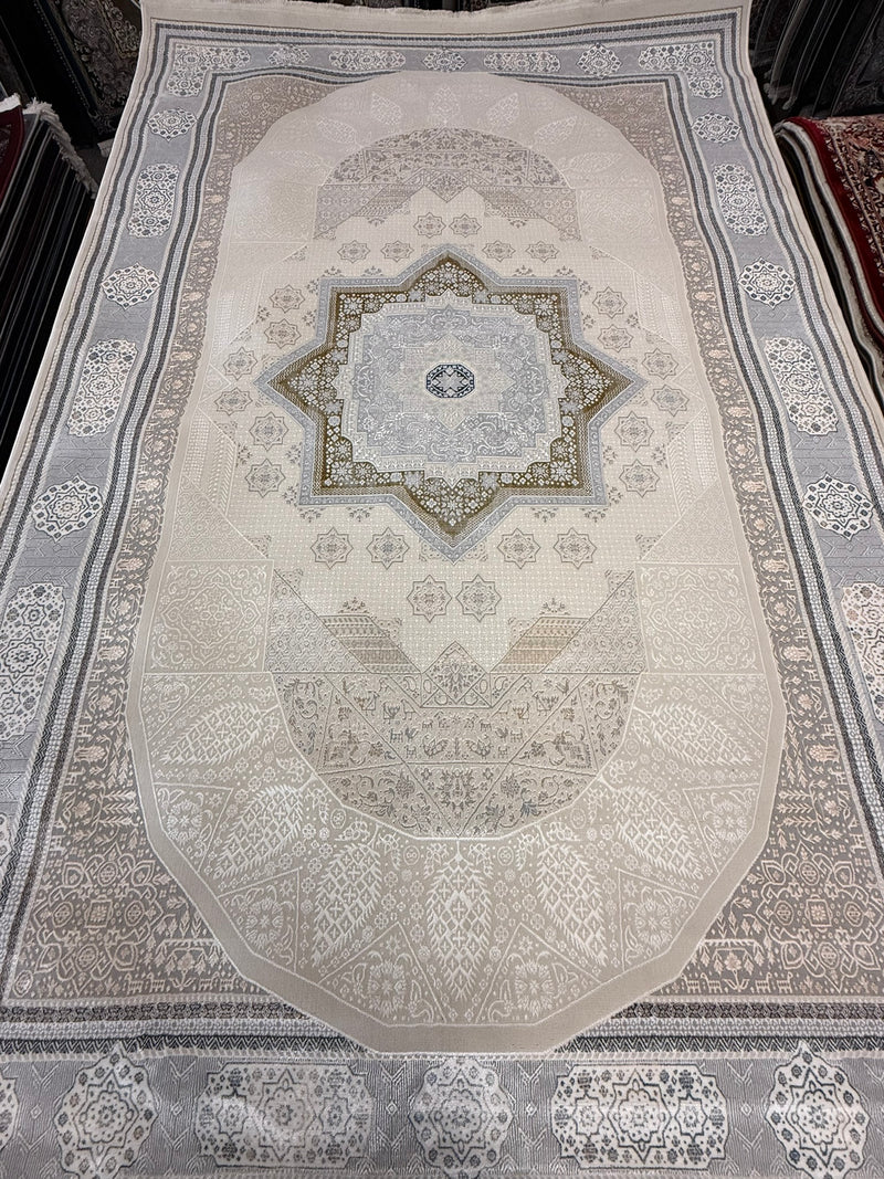 Beige Geometric Star Medallion Turkish Rug | Stylish Rugs