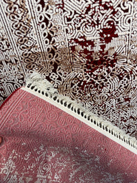 Red white Antique Rug