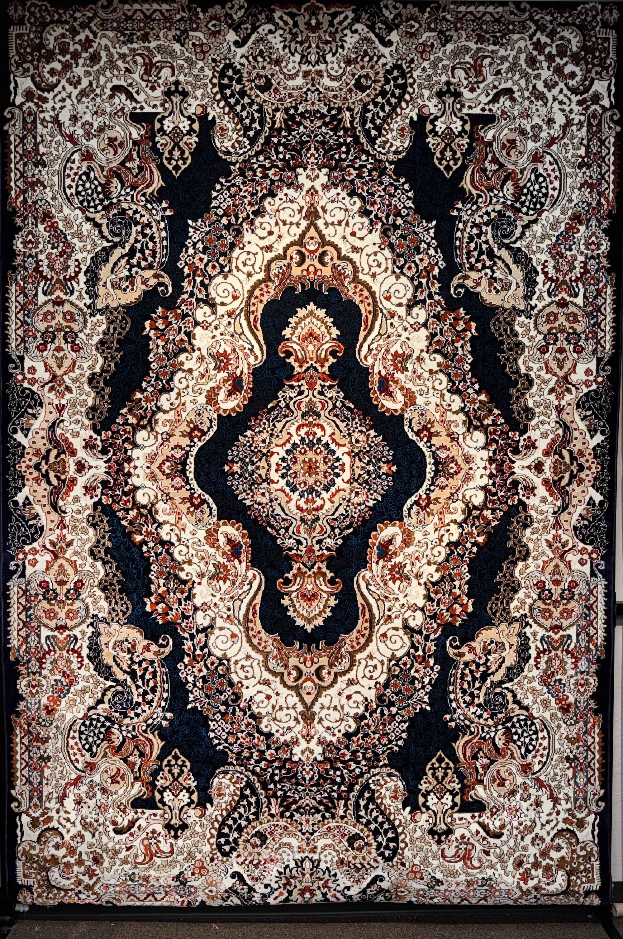 Luxury Blue Light Persian Rug with 1.5 Million Points