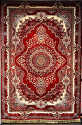 Traditional Kashan Red Floral Turkish Rug 1200 Reeds