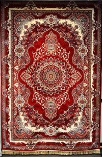 Traditional Kashan Red Floral Turkish Rug 1200 Reeds