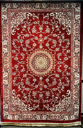 Traditional Red Kashan Turkish Area Rug 1200 Reeds