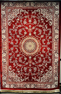 Traditional Red Kashan Turkish Area Rug 1200 Reeds