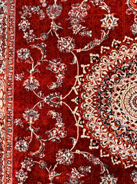Traditional Red Kashan Turkish Area Rug 1200 Reeds