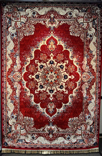 Majestic Crimson and Gold Persian Rug 1200 Reeds