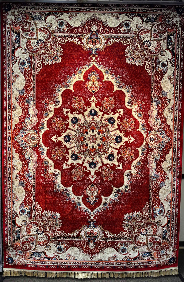 Majestic Crimson and Gold Persian Rug 1200 Reeds