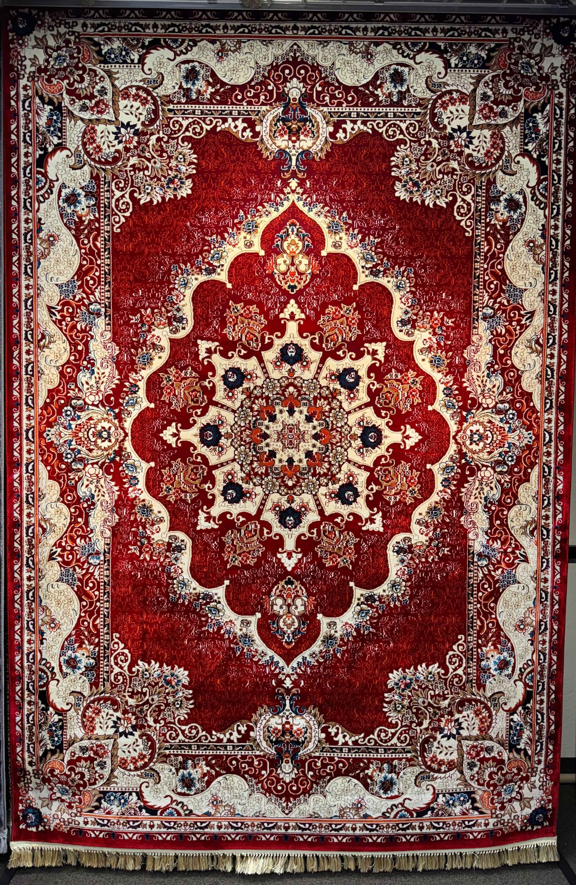 Majestic Crimson and Gold Persian Rug 1200 Reeds