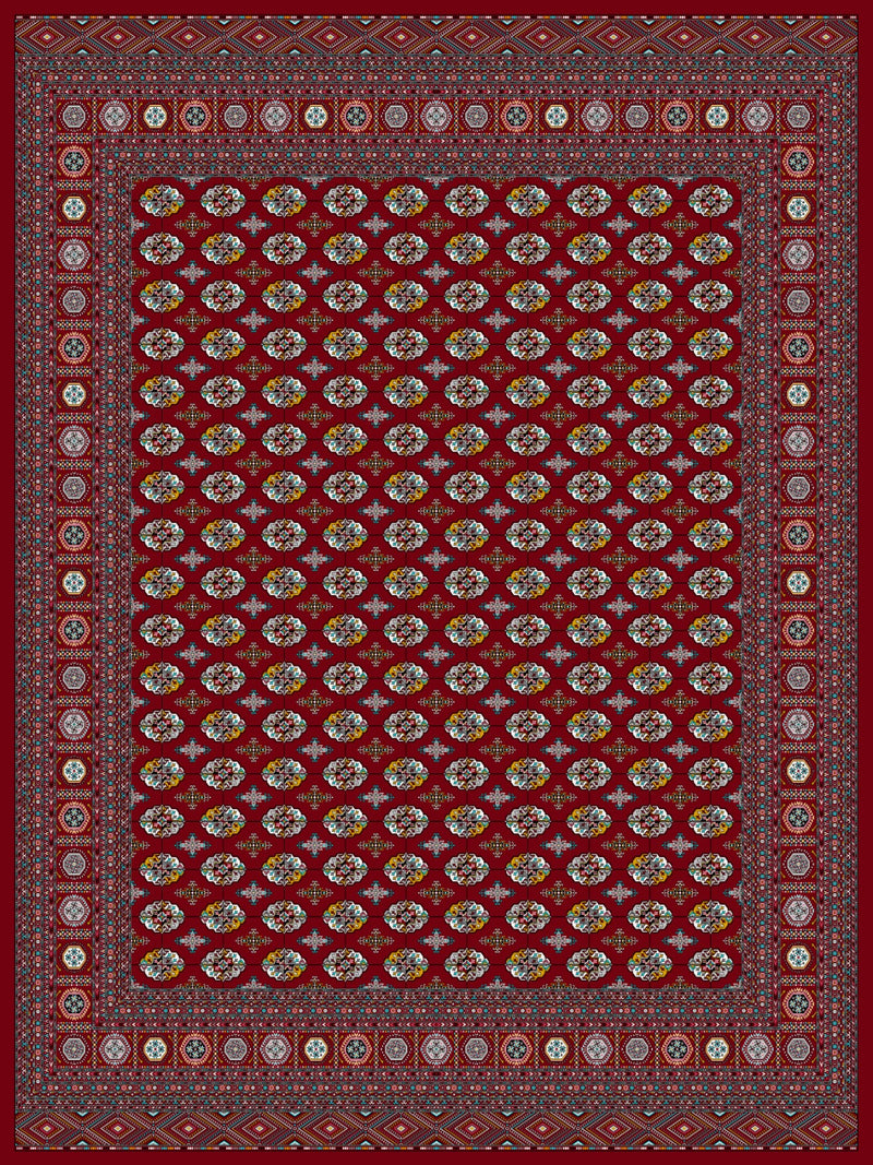 Red Tebriz Persian Rug