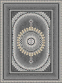 2026 Luxury Persian-Inspired Traditional Rug Dark Gray Oval Medallion 1200 Reeds