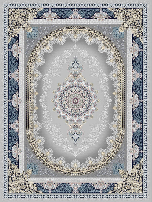 Light Silver Oval · Navy Border · 2026 Persian-Inspired 1200 Reeds
