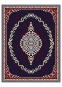 Burgundy and Gold Scroll Medallion Persian Rug 1200 Reeds | Stylish Rugs & Carpets