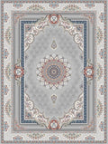 2026 Luxury Persian-Inspired Traditional Rug Light Gray Lotus Medallion 1200 Reeds
