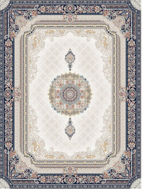 2026 Luxury Persian-Inspired Traditional Rug Ivory Cream Classic Medallion 1200 Reeds