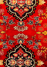 Afghan Vintage Red Tribal 1200 Reeds – pattern detail