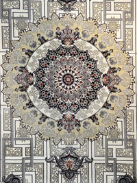 Cream Persian Design Rug — 1200 Reeds medallion detail