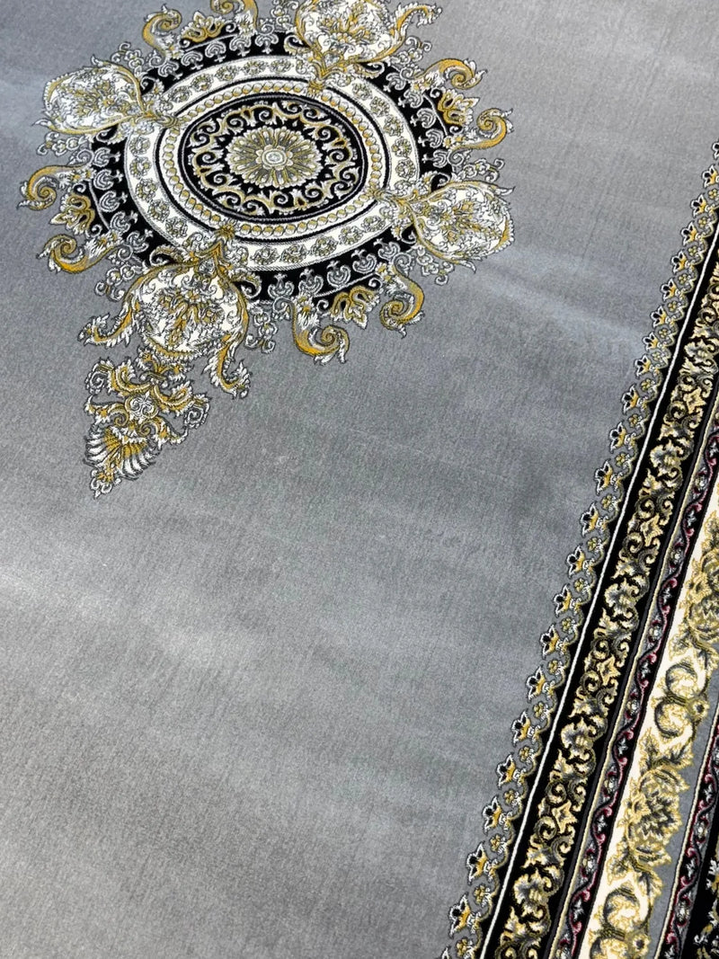 Darbar Persian Carpet Light Gray and Gold Background | Stylish Rugs & Carpets