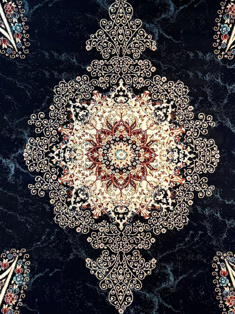 Luxury Navy Persian Rug — 1200 Reeds | Stylish Rugs & Carpets