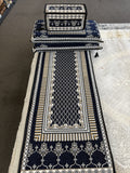 Navy and gold Arabic majlis 4-piece floor sofa set — Stylish Rugs & Carpets, Sacramento