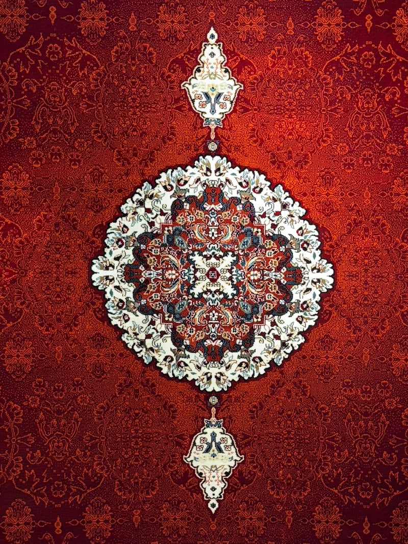 Red Persian Design Rug — 1200 Reeds | Stylish Rugs & Carpets