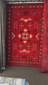 Video of the Red & Terracotta Kazak Turkish Rug, Stylish Rugs & Carpets