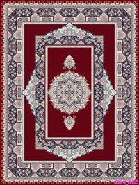 Red Medallion Persian Rug · 1200 Reeds