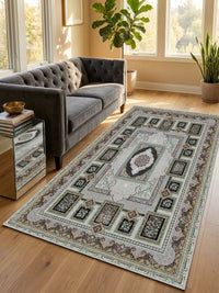Silver Panel Persian Rug · 1200 Reeds — size 3x10Feet (91x300cm)  3Meters Runner shown to scale in a living room — Stylish Rugs & Carpets, Sacramento