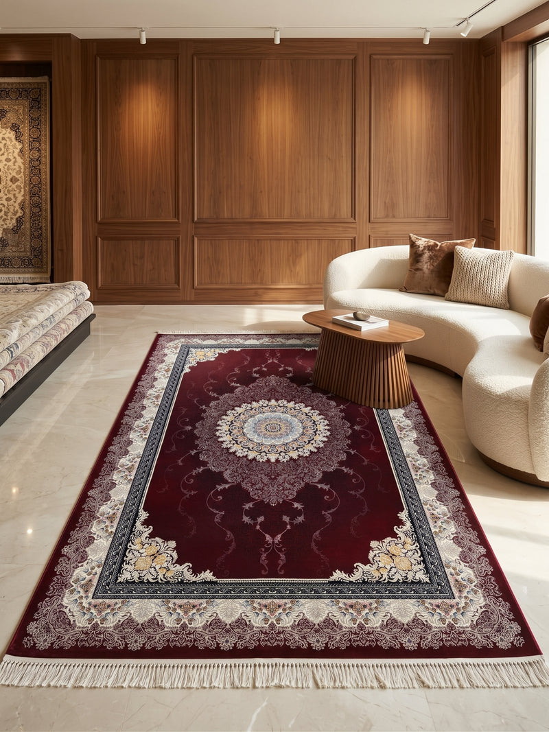 Classic Persian Carpet with Red Background | Stylish Rugs & Carpets