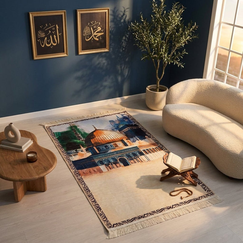 Al-Haramain and Al-Aqsa Padded Prayer Mat