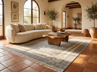 Light Gray Medallion Persian Rug · 1200 Reeds rug styled in a Sacramento home — Stylish Rugs & Carpets