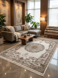 Cream Persian Design Rugs 2 Million Points — area rug styled in a room, Stylish Rugs & Carpets, Sacramento