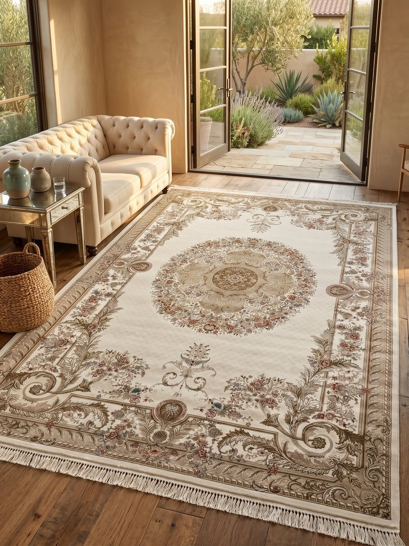 Cream Persian Design Rug 2 Million Points | Stylish Rugs & Carpets