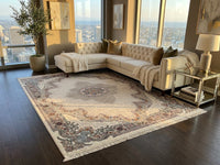 Cream Medallion Persian Rug · 1200 Reeds rug styled in a Sacramento home — Stylish Rugs & Carpets