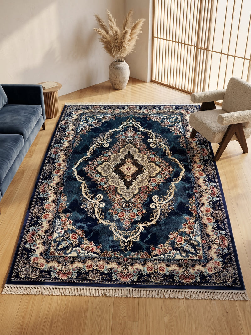 Star Persian Rug Blue Mix — 1200 Reeds | Stylish Rugs & Carpets