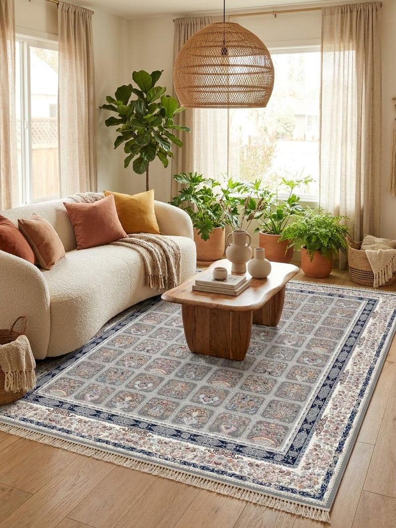 2026 Classic Patchwork Gray Rug 1200 Reeds | Stylish Rugs & Carpets