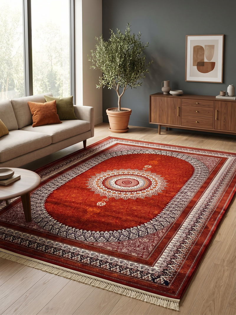 Luxury Red Persian Rug — 1200 Reeds | Stylish Rugs & Carpets