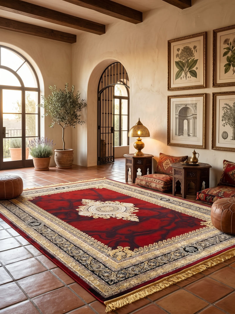 Persian Carpet with Red Background | Stylish Rugs & Carpets