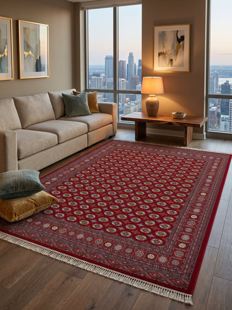 Red Tebriz Persian Rug