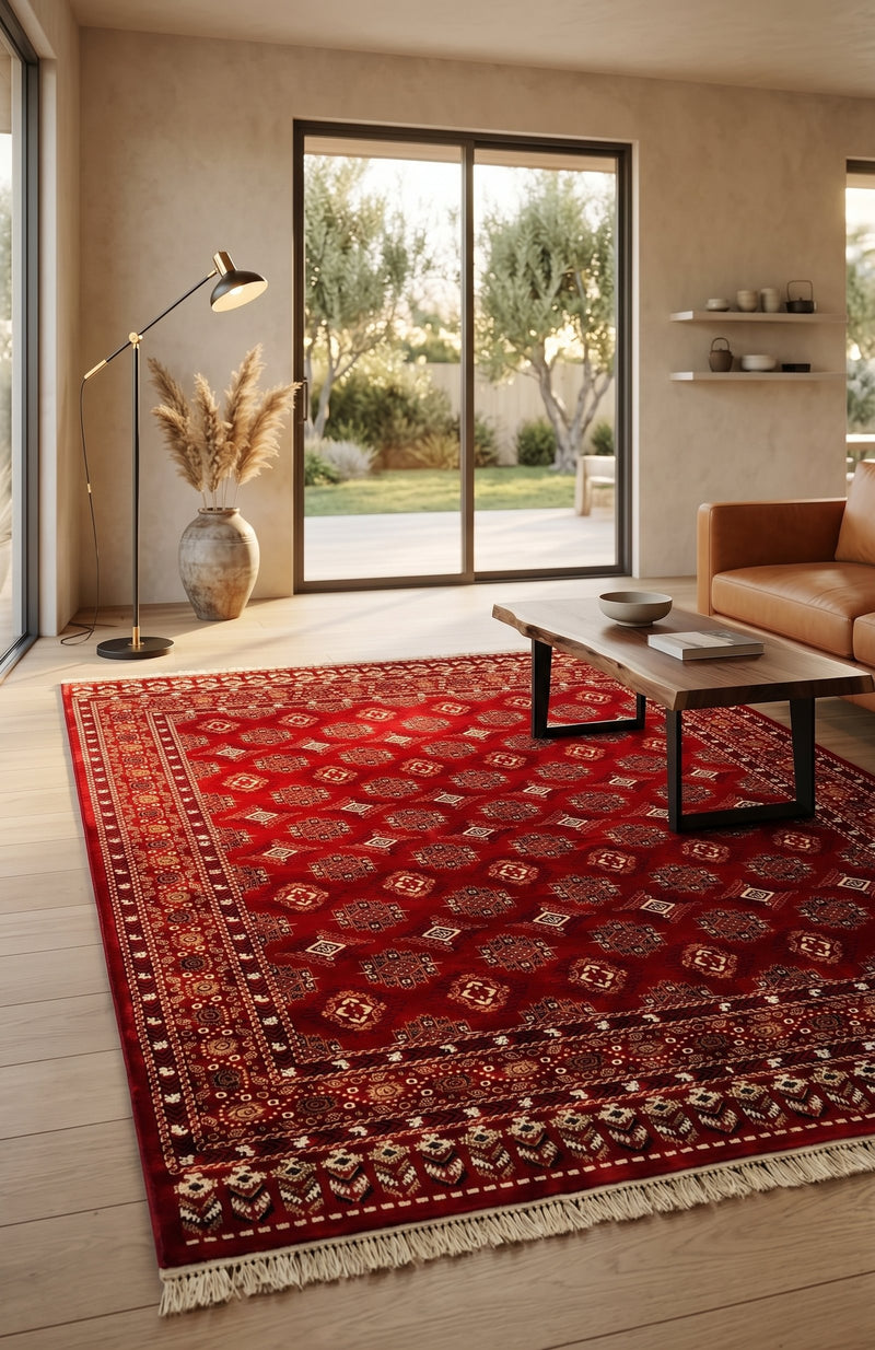 Turkmenistan Turkman Rug 1200 Reeds