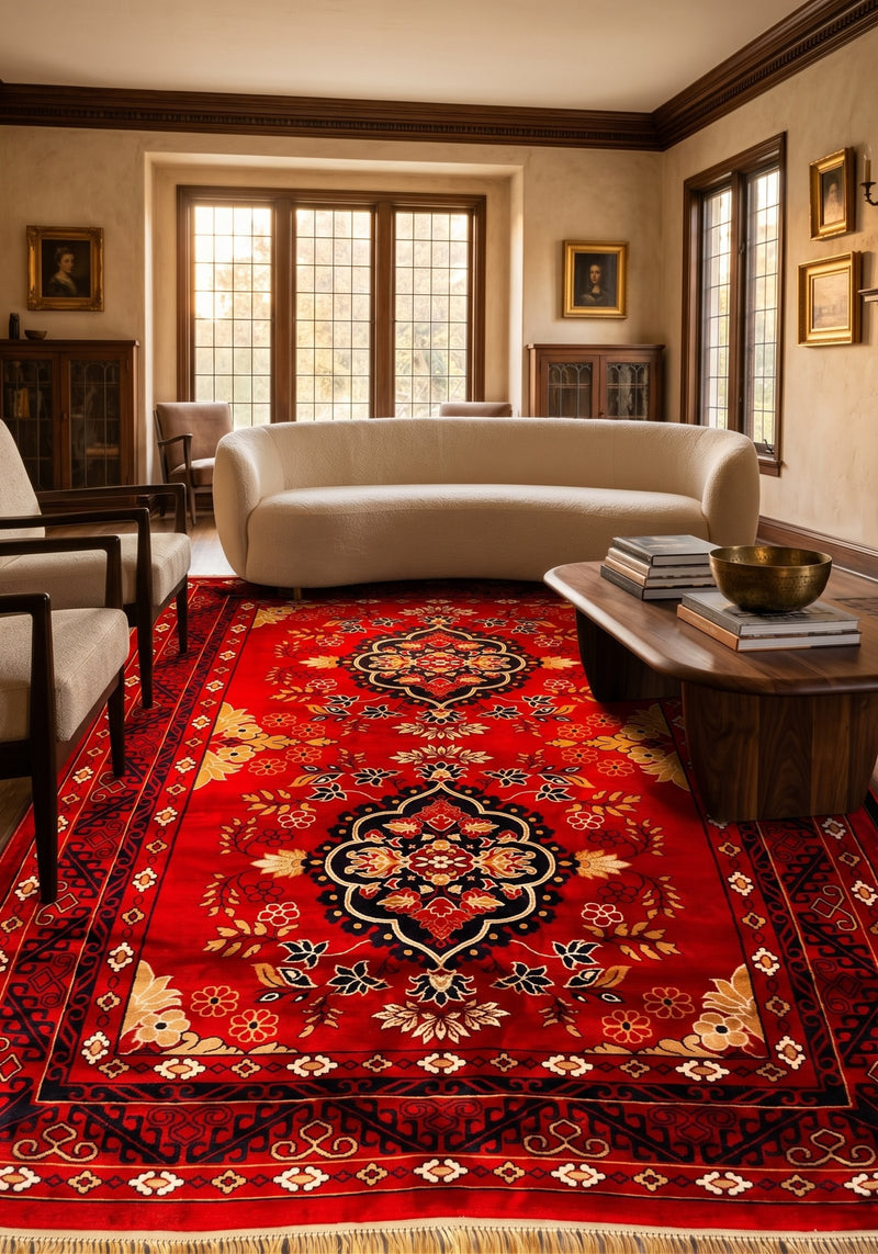 Afghan Vintage Red Tribal 1200 Reeds